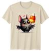 Cute Bat Candy Corn Halloween Unisexs Unisexs Graphic Tee