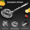 2Pcs Skimmer Spoon 304 Stainless Steel Slotted Spoon with Vacuum Ergonomic Handle Cooking Strainer Spoon Skimmer Slotted Spoon