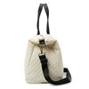 Grand sac de voyage matelassé pour femme avec motif losanges, sac de nuit uni avec poches multiples, sac fourre-tout de loisirs pour femme