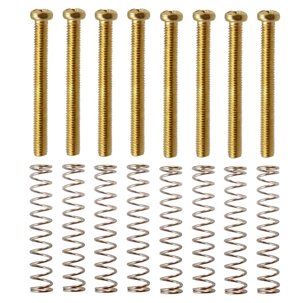 Tooyful 8 Pieces Metal Humbucker Double Coils Pickup Frame Clamp Screws + Springs for Electric Guitar Replacement Parts