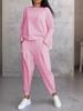 2024 Women's Solid Color Casual Round Neck Long Sleeve Top