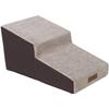 Treppe für Hund Katze Welsti Höhe 30 cm 2 schräge Stufen Beige-Braun für Tiere bis 15 kg