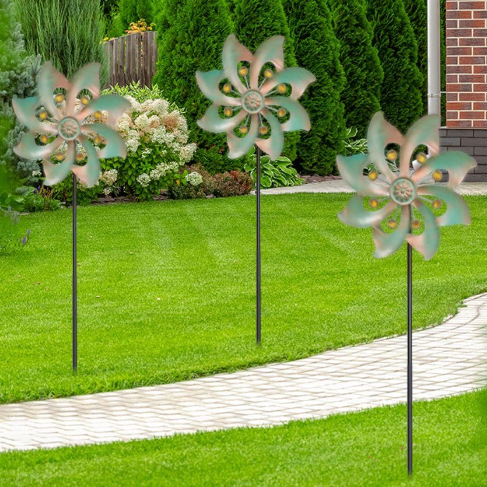 Creative Wind Spinners Rotating Gardening Plug Crafts Wind Rotator  Park