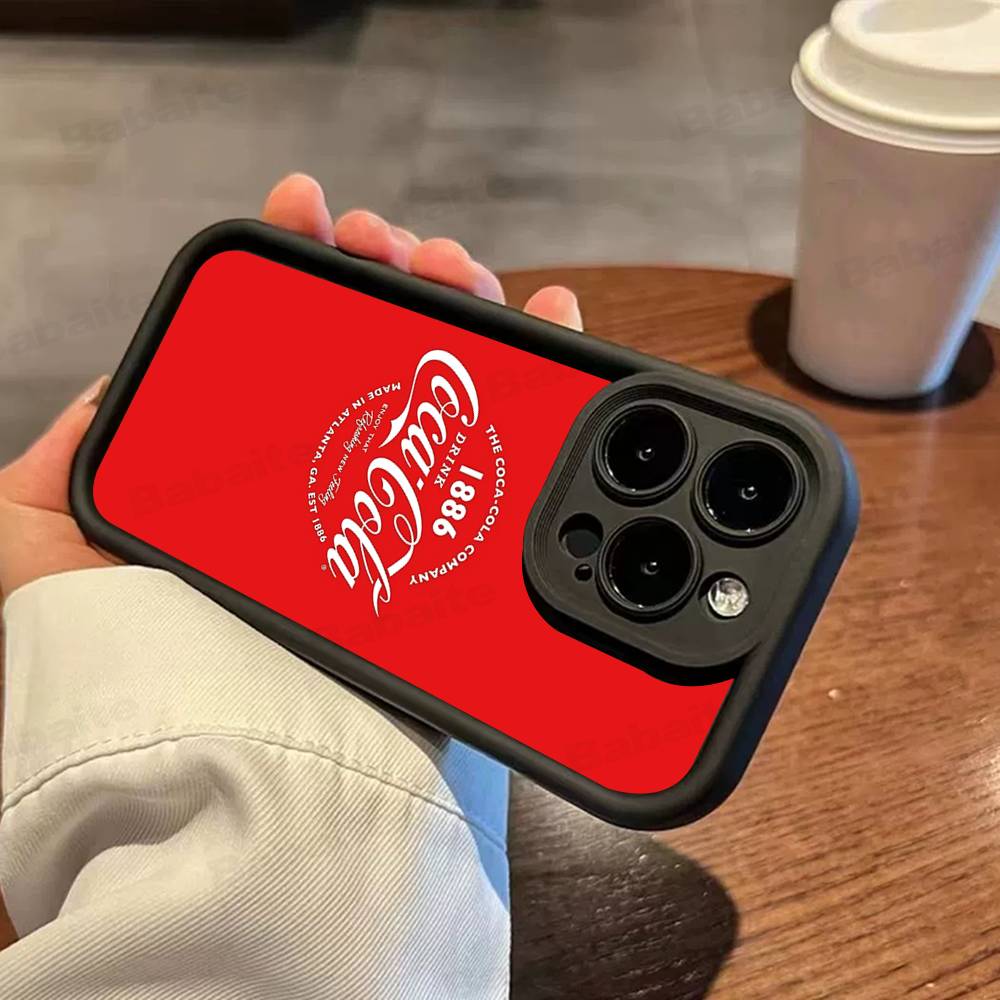 C-COCA Logo C-COLAS Phone Case For IPhone 11 12 13 16 15 17 14 Pro Max Soft Funda Silicone Cover