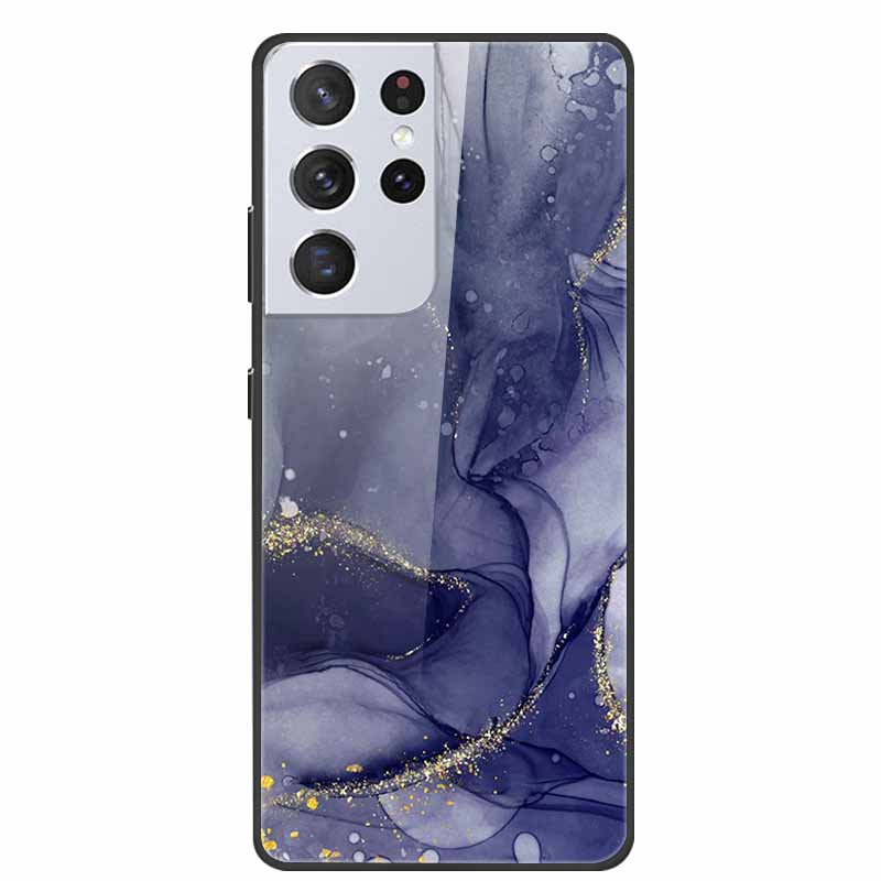 For Samsung Galaxy S25 Ultra Tempered Glass Case Back Cover Hard Phone Cases for SamsungS25 ULTRA Fundas Fashion Protector Coque