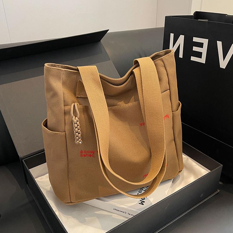 Fashionable Casual Canvas Bag Cartoon Letter Versatile Handbag Bento Bag
