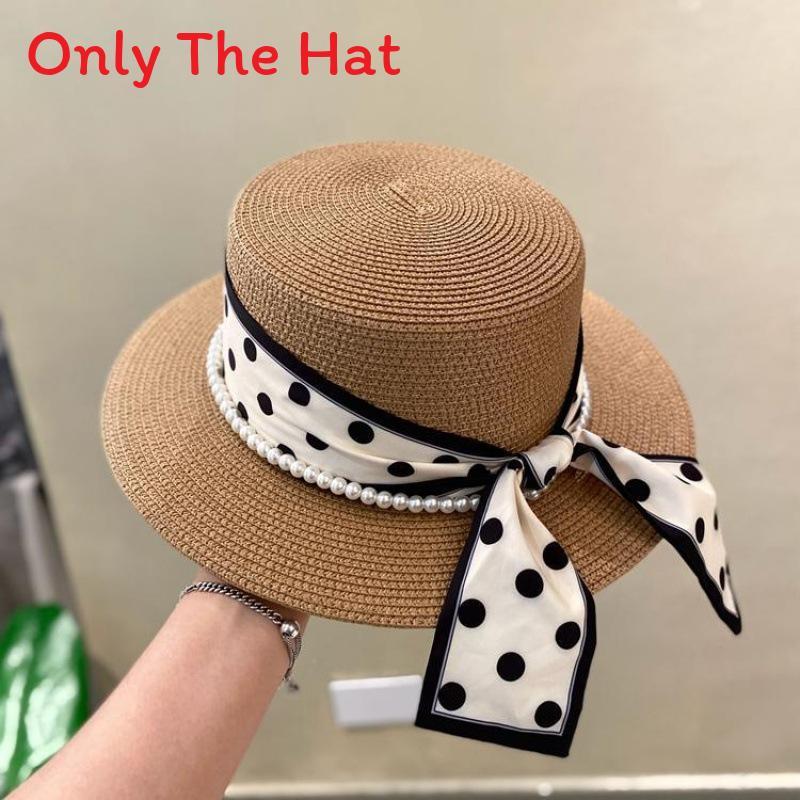 

Summer Straw Hat For Women Wide Brim Sun Protection And Shade For Beach Vacation хакі
