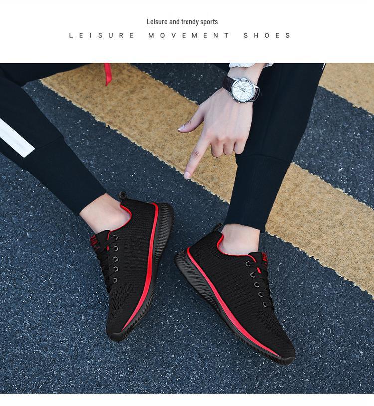 2021 Plus Size Men's Breathable Flyknit Sneakers - Summer Mesh Casual Skate Shoes
