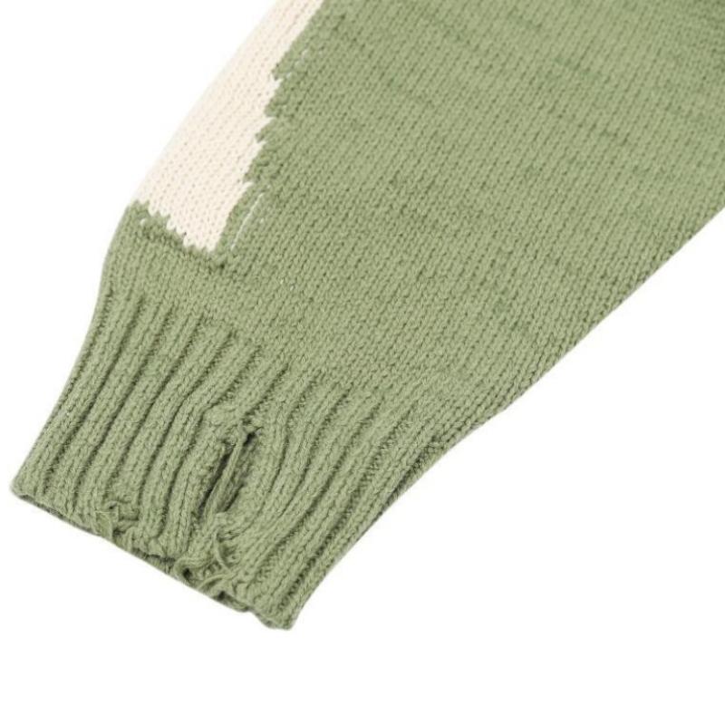 Europäischer und amerikanischer Herbst- und Winter-Street-Lose-Skelett-Jacquard-Strickpullover mit langen Ärmeln für Männer und Frauen