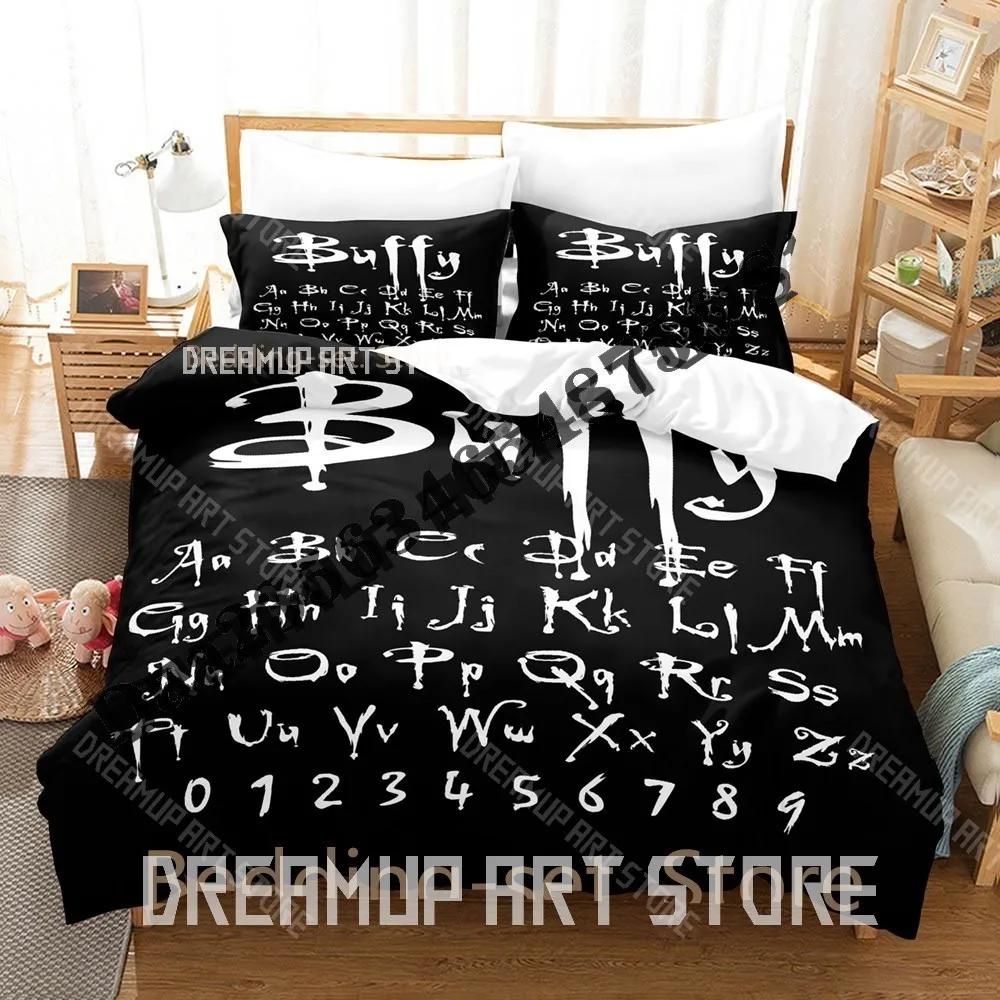 3D-Druck Buffy – Im Bann der Dämonen Bettwäsche-Set Einzelbett Twin Full Queen King Size Bettwäsche-Set Erwachsener Kinderzimmer Bettbezug-Sets