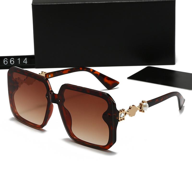 New Women's Large Frame Butterfly Foreign Trade Sunglasses European and American Glasses Double Pearl Letters Internet Celebrity Sunglasses