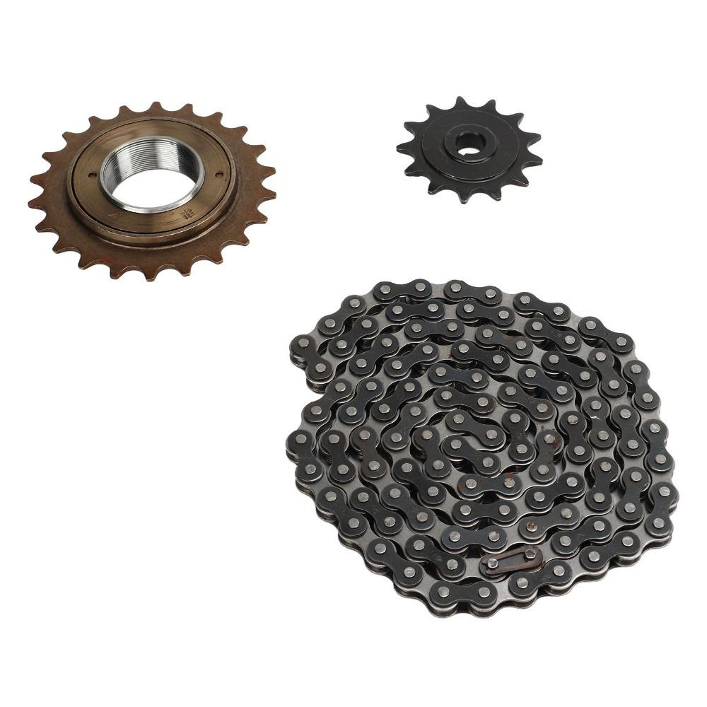 114 Link Chain 410 Chain and Sprocket Kit Chain Drive Repair Kit  Single Speed Bike