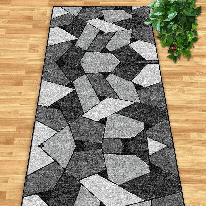 Modern Home Long Corridor Carpet Geometric Hotel Lobby Passageway Runner Rugs Villa Stairway Entryway Non-slip Mats Customizable