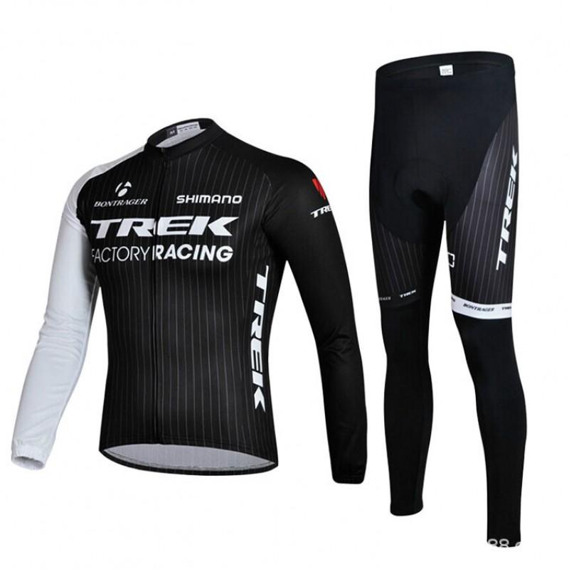 Mens Womens Cycling Jersey Set Long Sleeve Quick-Dry Bike Apparel Road Mountain Riding XS