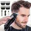 Portable electric hair clipper with USB charging for hair and beard trimming, suitable for families to give as a Father's Day or holiday gift to men