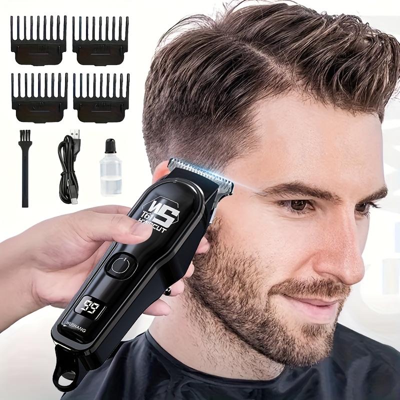 Portable electric hair clipper with USB charging for hair and beard trimming, suitable for families to give as a Father's Day or holiday gift to men