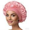 Women's Wide-brimmed High-elastic Hat Satin Nightcap Hair Shower Cap High-end Material Satin Hair Cap