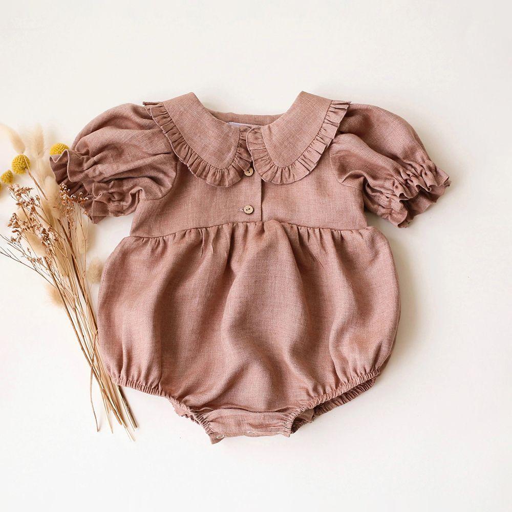 Baby Girl Jumpsuit Cotton Infant Girl Short Sleeve Bodysuit Newborn Clothes for Summer