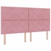 Box Spring Bed with Headboard Pink 200 x 180 cm Velvet