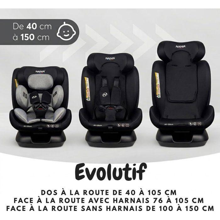 Siège auto enfant - Nania - Prato Evol - 40-150 cm - I-Size - Inclinable
