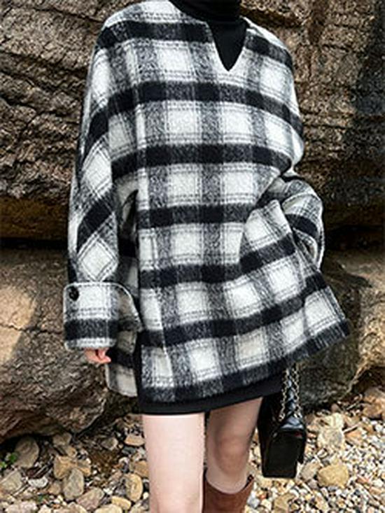 Luxi Retro High-End Wool A-Line Midi Skirt - Women's 2025 Winter Slimming Fleece-Lined Bodycon Mini Skirt