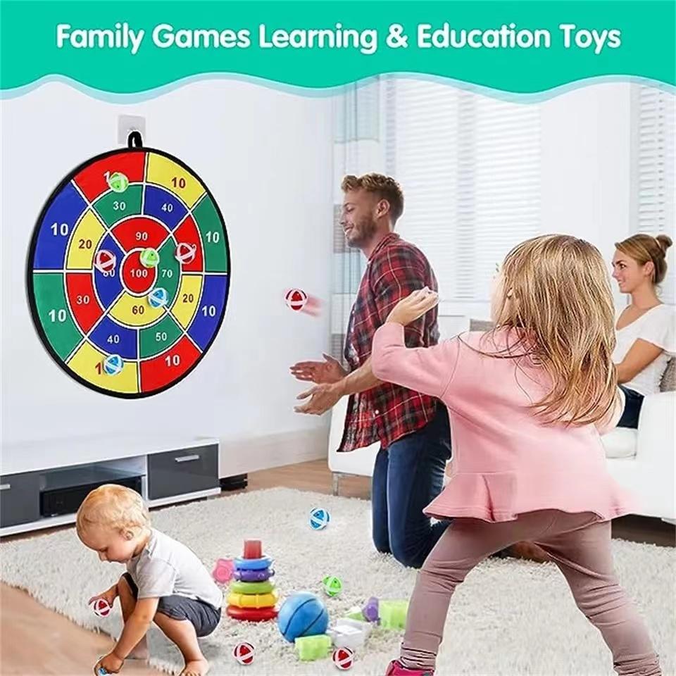 Kids Toys Kids Childrens Toys 36cm Shooting Target Large Dart Board With Sticky Balls Indoor/Outdoor Dart Target Plate Fun Party Play Game