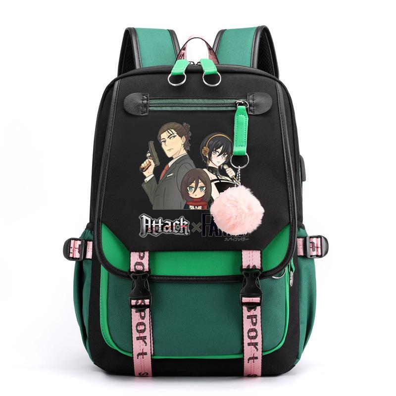 Spy Play House Backpack Casual Versatile Large Capacity Junior High School Student School Bag