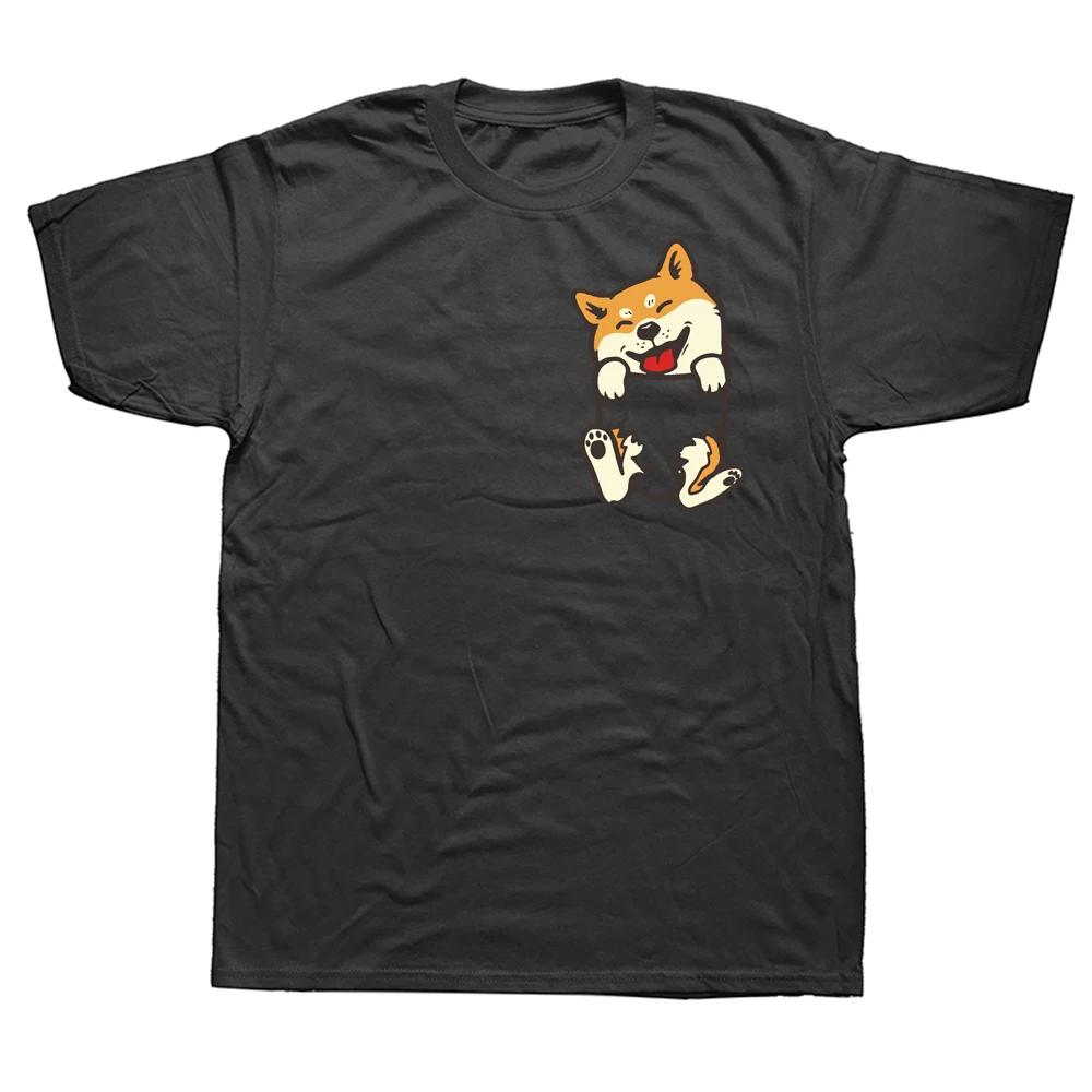 Funny Pocket Shiba Inu Feet Cute Akita Dog Lover Owner T Shirts Graphic Streetwear Short Sleeve Birthday Gifts Summer T-shirt... S разноцветный