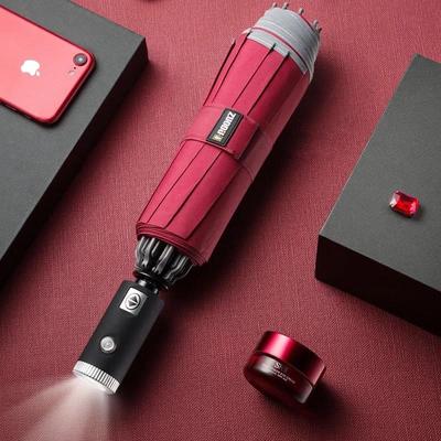 ZUODU Fully Automatic Reverse Folding Umbrella with LED Light
