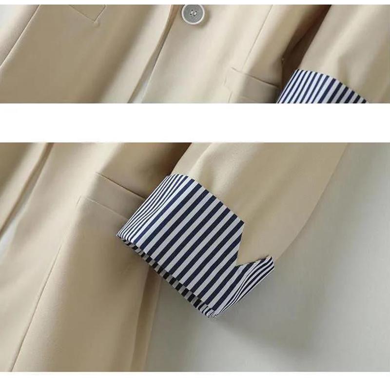 Damen Anzugjacke Slim Drapierung Dünne Sektion Dreiviertelärmel Elegante Blazerjacke Damen Lockerer Dünner Mantel Bequem und Atmungsaktiv