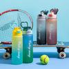 1000ML Water Bottle with Removable Straw Leakproof Water Jug for Fitness Fall Sports Cup Ombre Graphic Plastic Water Bottle