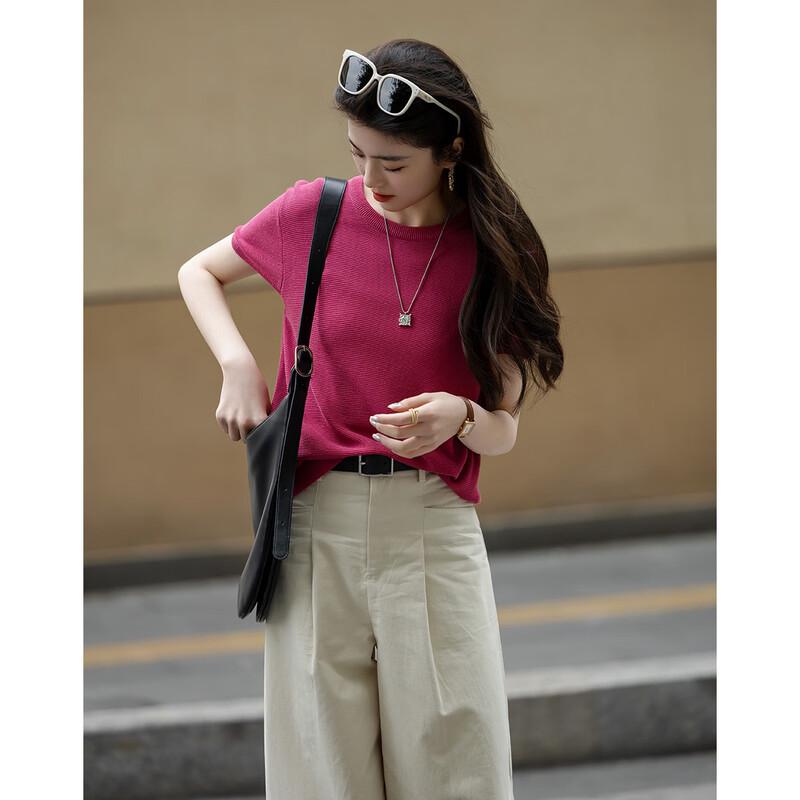 Demana Women's Summer Linen Lyocell Blend Knit Top