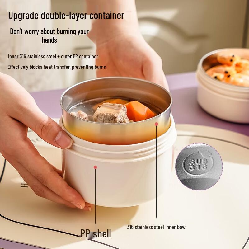 TAFUCO Sanrio 316 Stainless Steel 3-Layer Vacuum Lunch Box