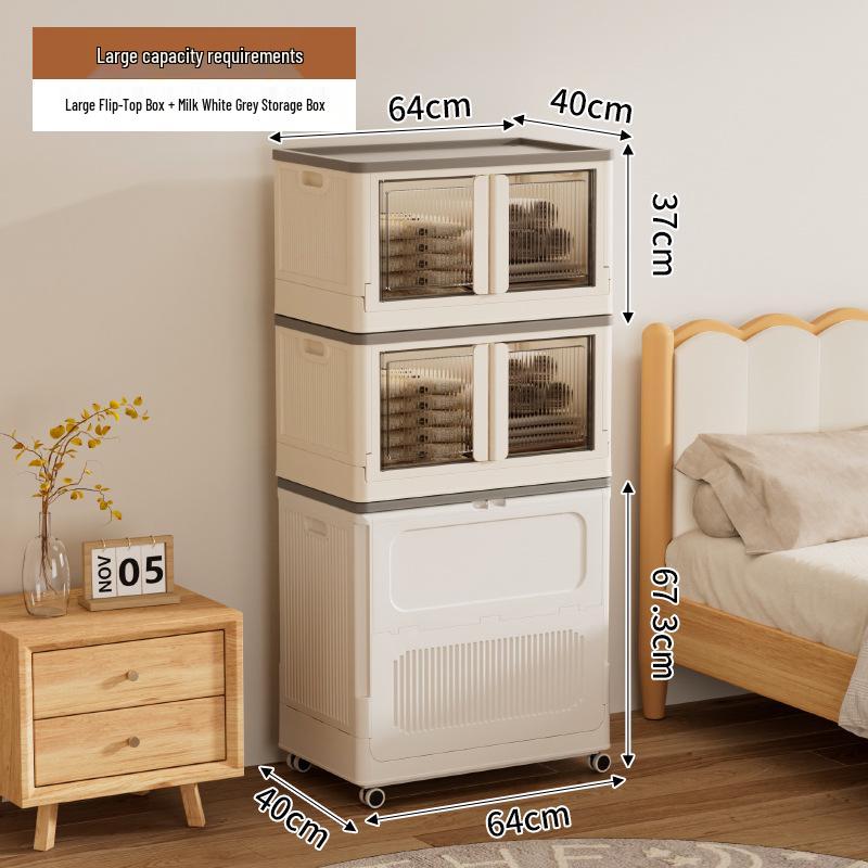 Haixing Large Capacity Folding Plastic Laundry Hamper with Lid