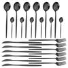 24 Pieces Silverware Set for 4 Stainless Steel Flatware Set Tableware Set Include Forks Knives