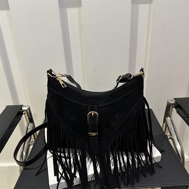 IELGY Fashion Tassel Portable Tote Bag Shoulder Bag