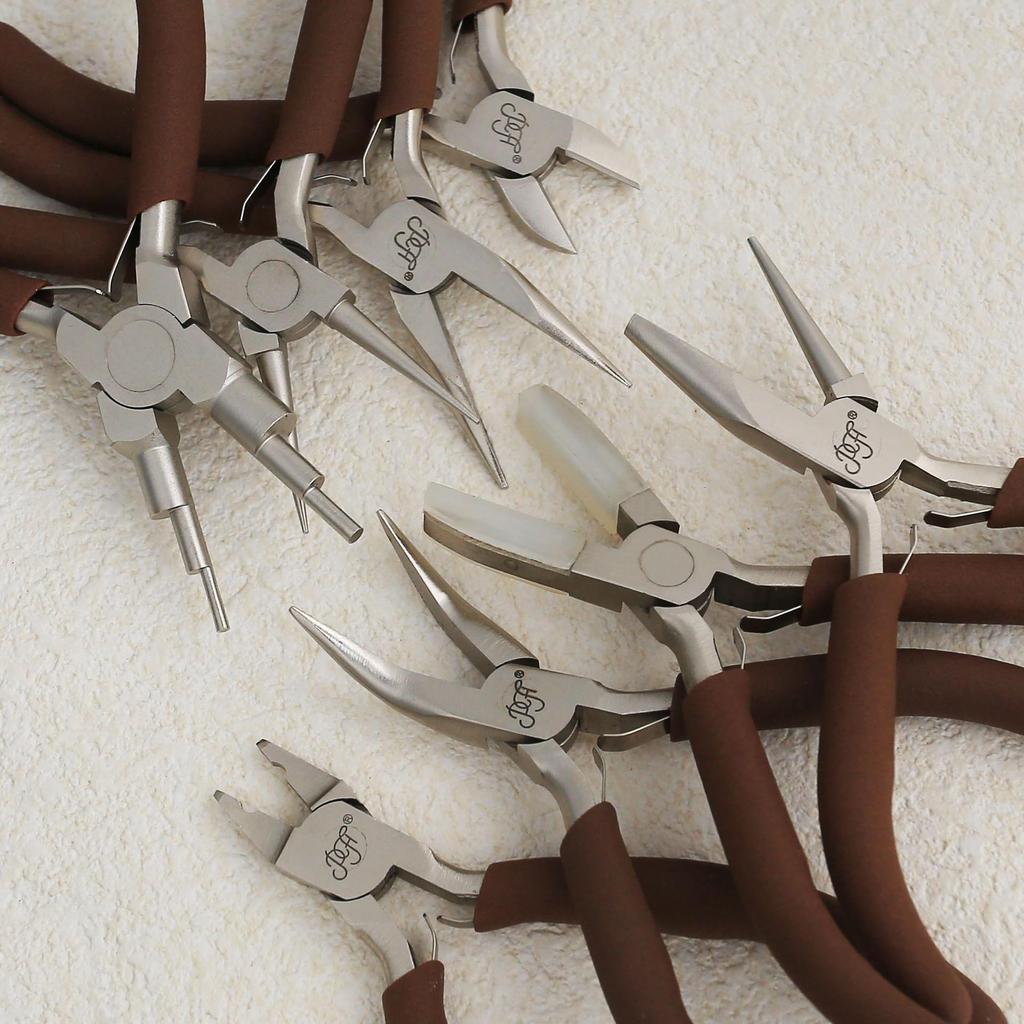DIY Multifunctional Jewelry Pliers: Pointed Nose, Six-Section Wire Wrap, Double Round, Bead Pressing Pliers