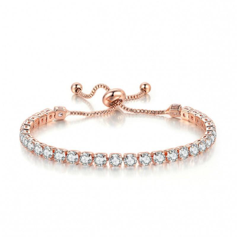 Hot 3mm Zircon Full Bracelet Light Luxury Fashion Style Internet Celebrity Niche Design Hand Accessories Women