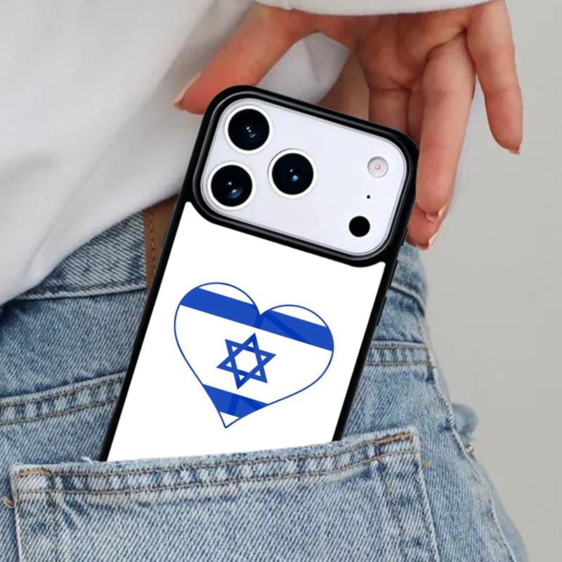 Custodia per telefono con bandiera di Israele per iPhone 16e 15 14 13 12 17 Pro Max Plus Air 17pro Cover Coque