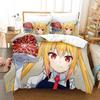 3D Kawaii Girl Miss Kobayashi's Dragon Maid Bedding Set Anime Three-piece Set Adult Kid Bedroom Duvet Cover Sets Home Textiles