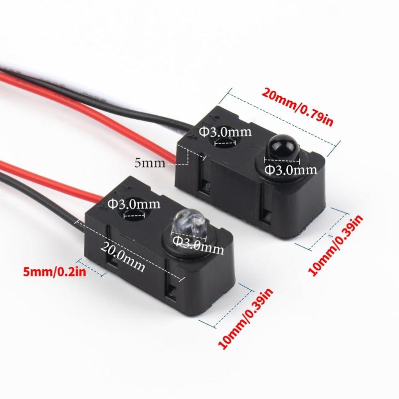 10pcs Photoelectric Sensors Switches Beam Interruption High Sensitivity Fast Response NPN Output for Controllers