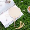 Round Blank Painting Fans Chinese Style Summer Fan Art Hand Fans Paper Hand Fan  Wedding Party