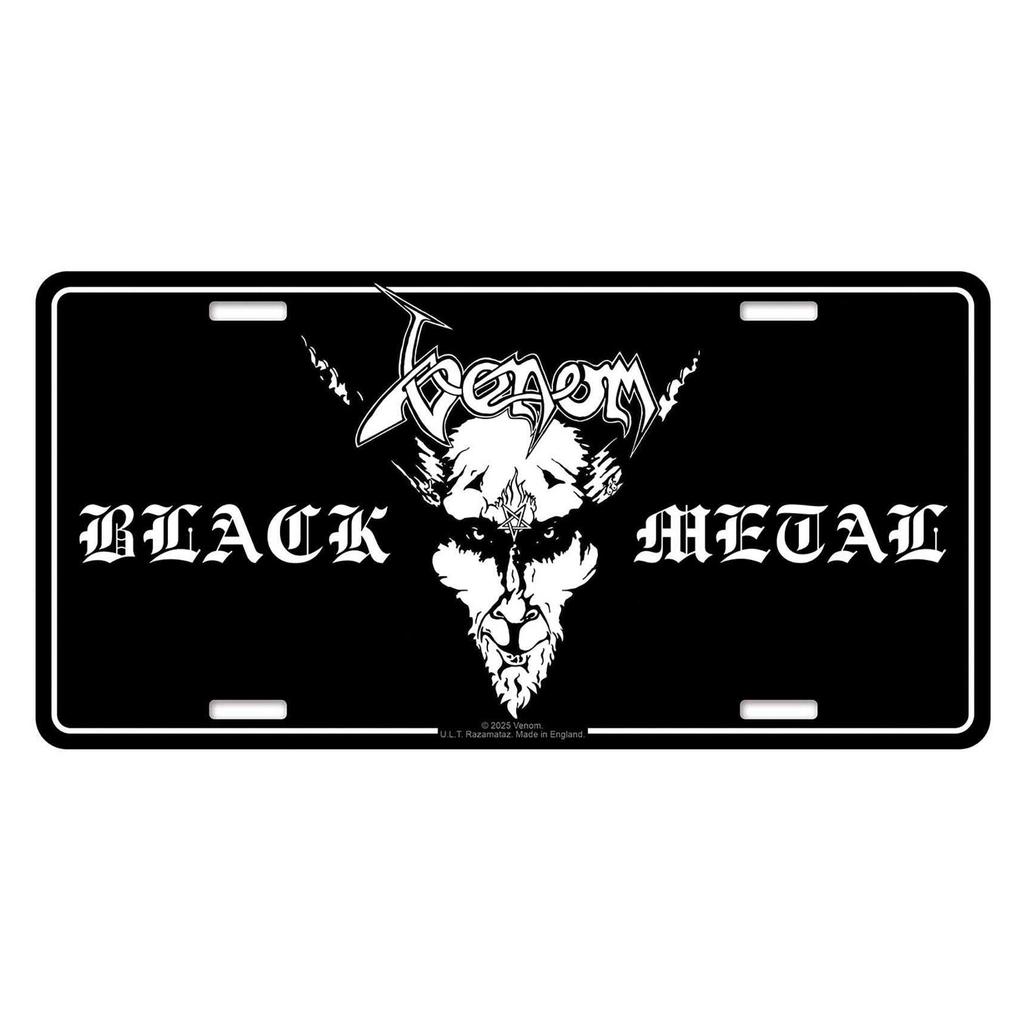 Venom Black Metal Number Plate Sign