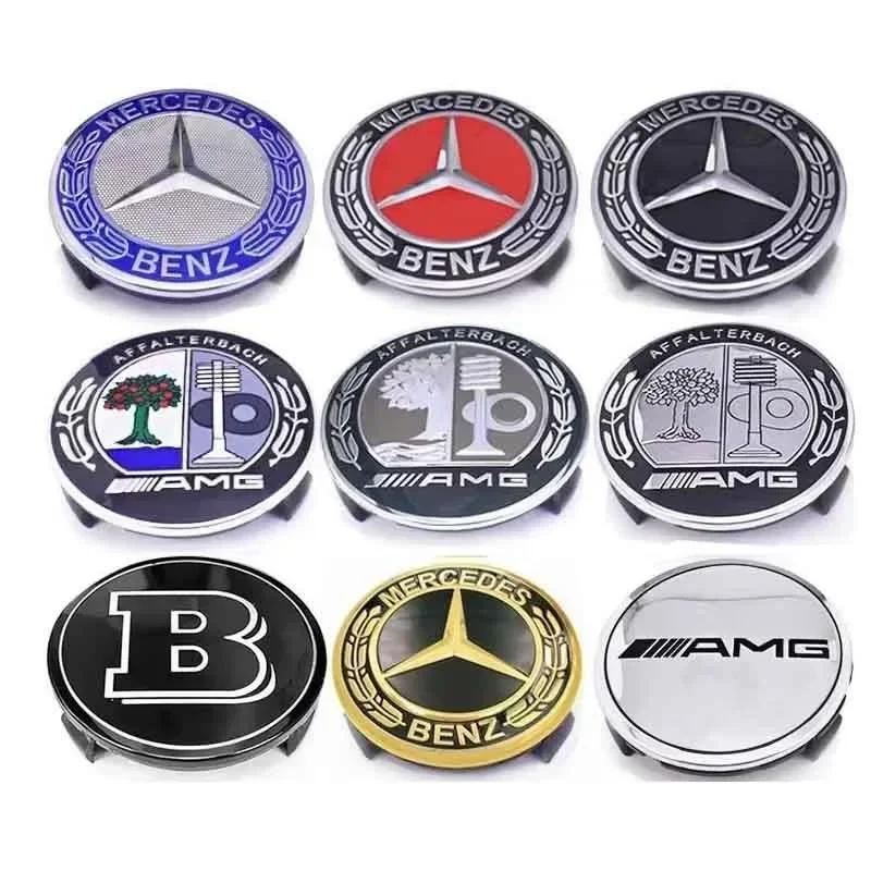 AMG W220 Nové 80% 4 kusy/sada 75 mm Pro Mercedes Benz AMG W203 W206 W220 W205 W211 W212 Krytky středů kol auta Znak Benz Tir