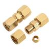 Brass Brake Line Union Kit with Ten Pieces Compatible with For OD Tubing