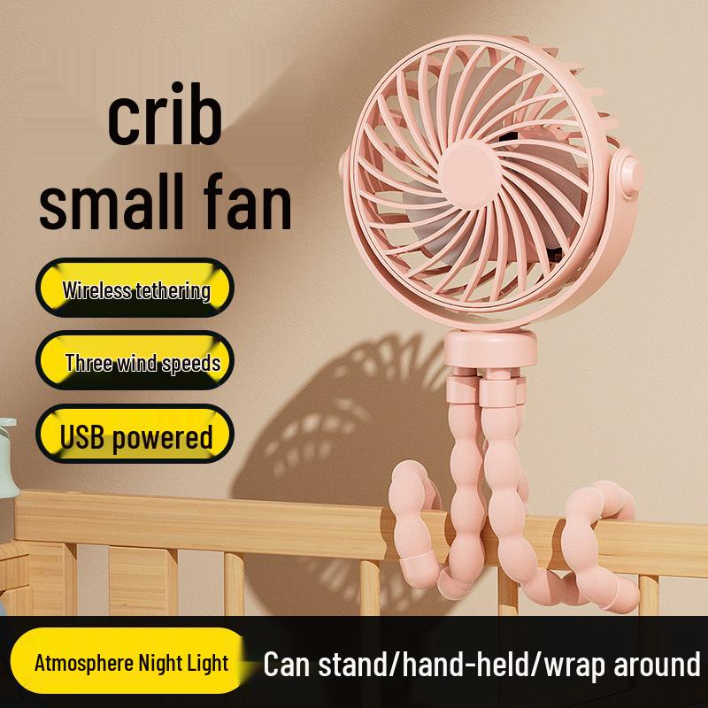Portable Silent USB Rechargeable Mini Fan with Digital Display for Students - Ideal for Desktop or Outdoor Use