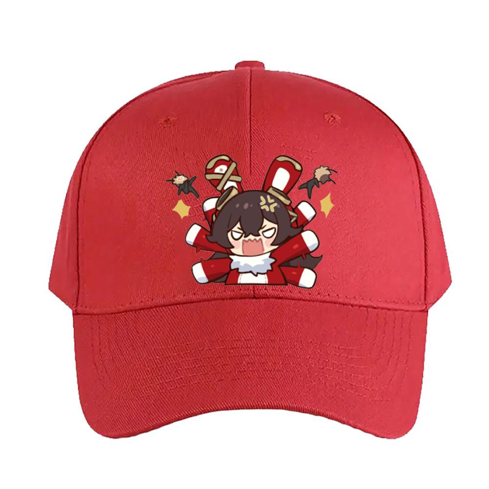 Amber Genshin Impact Chibi Cap Summer Woman Man Adult Casual Fashion Casual Adjustable Fishing Hat Sun Hat Baseball Cap