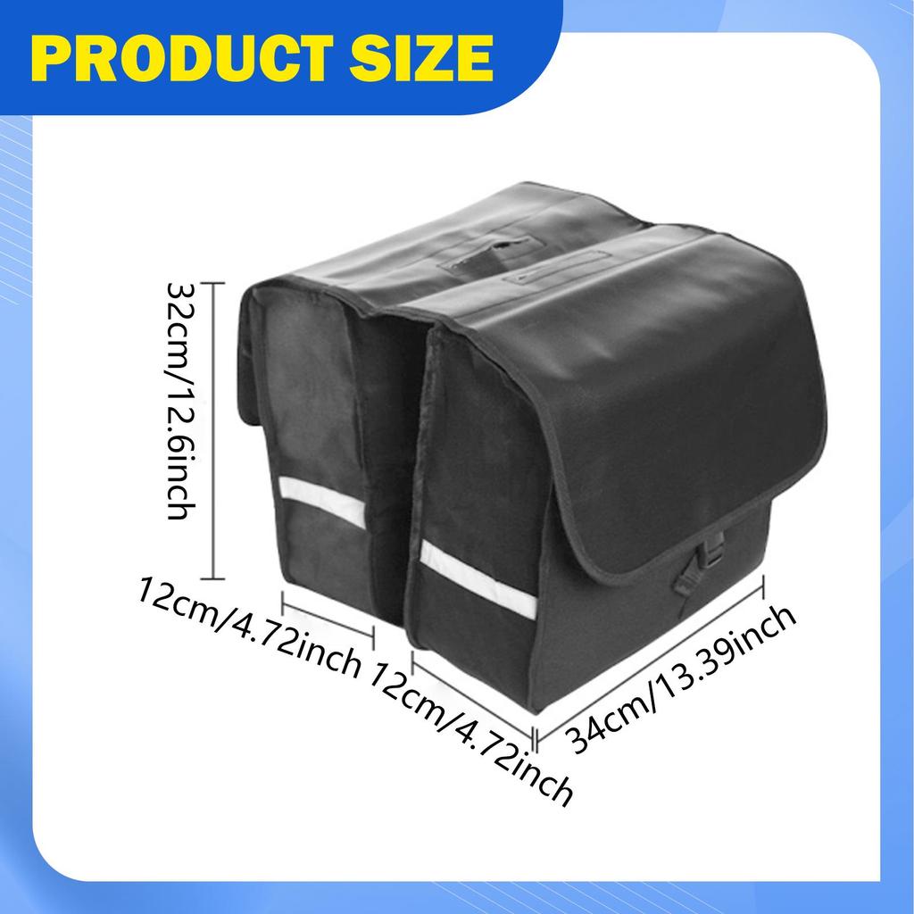 28L Waterproof Bicycle Saddle Bag Sturdy Rear Panniers Cycling Accessories Storage Pouch for Road Mountain Bike