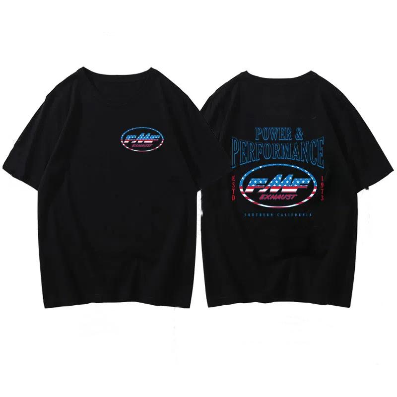 Sommers Bestseller Rennsport Auspuff Harajuku T-Shirts, 100% reine Baumwolle modische Kleidung, kurzärmelige coole Oberteile