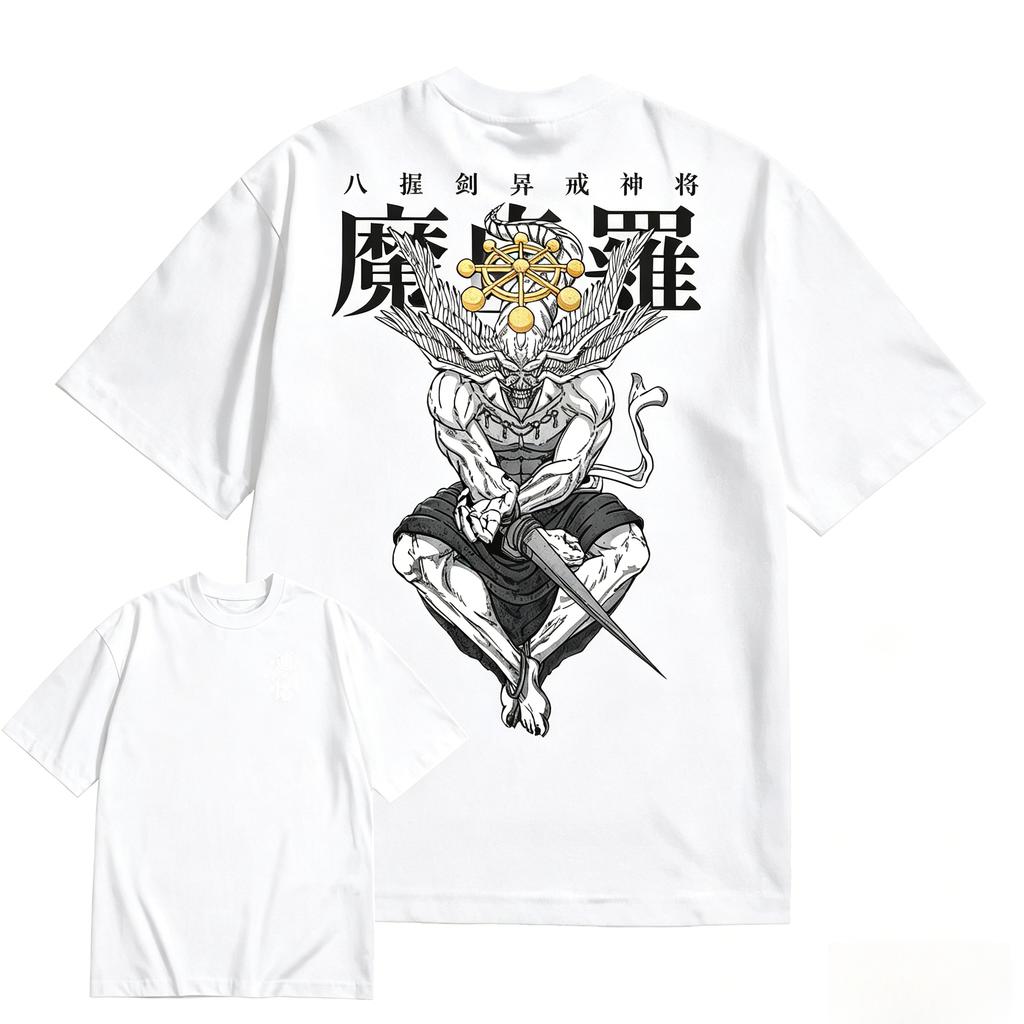 Men Anime Jujutsu Kaisen Mahoraga Graphic T-Shirt Cotton Oversized Shirt Unisex Y2k Men Short Sleeve